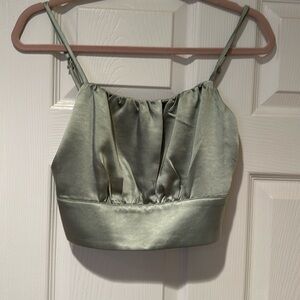 Sage green top